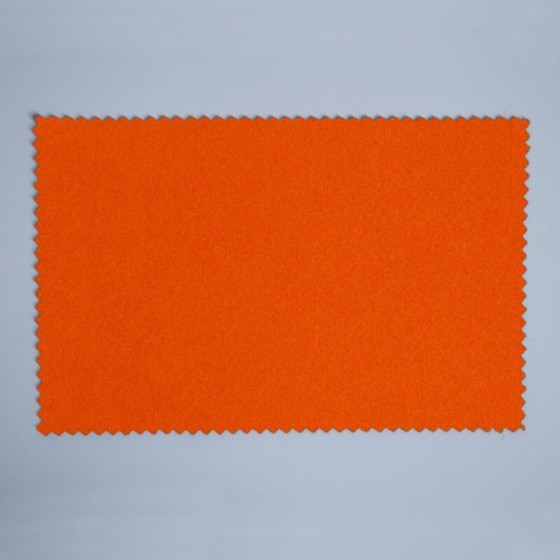 Extra Wide Broadcloth Bright Orange baize for fashion, millinery and interior design