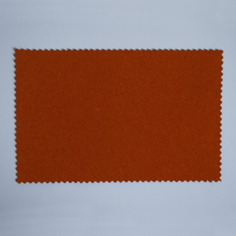 Extra Wide Broadcloth Burnt Orange baize for fashion, millinery and interior design