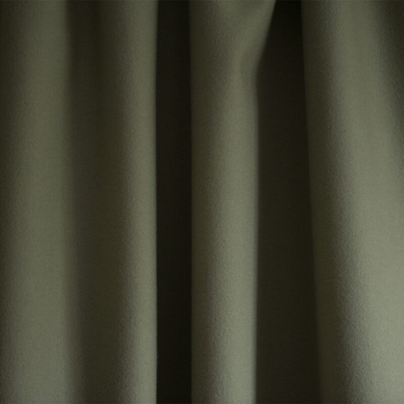 Extra Wide Broadcloth Green Clay baize ruffled for fashion, millinery and interior design