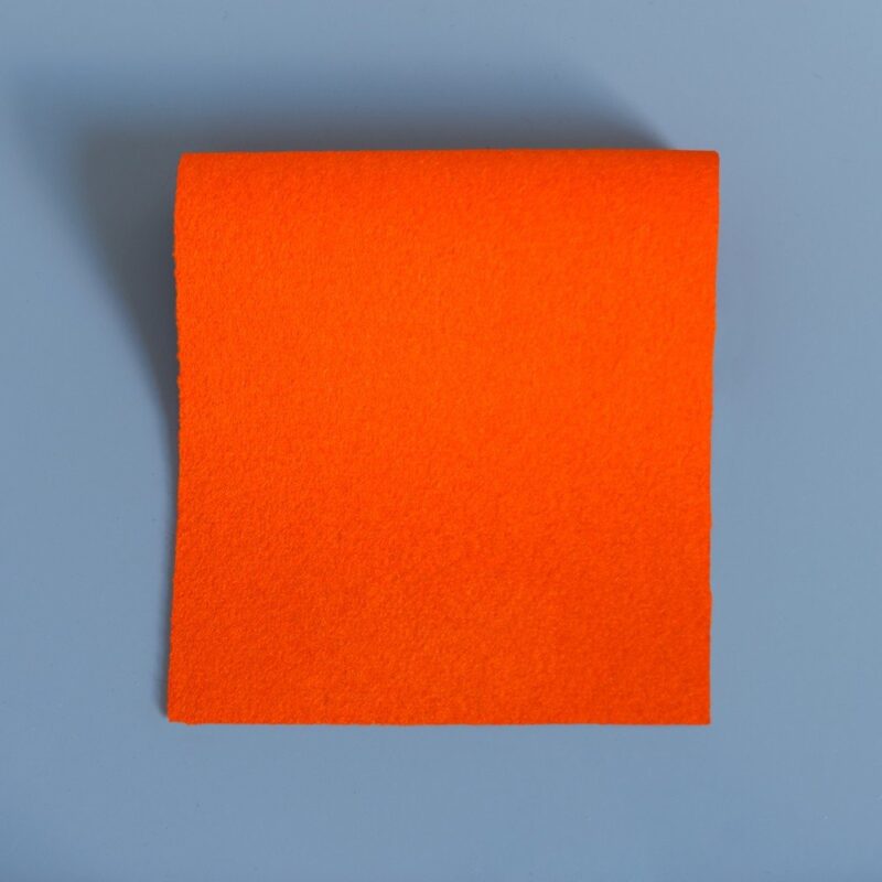 Extra Wide Broadcloth Bright Orange baize for fashion, millinery and interior design