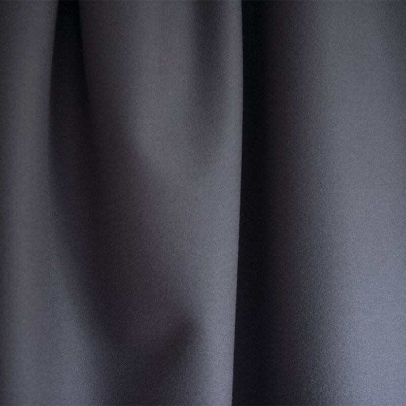 Extra Wide Broadcloth Smoke Grey baize ruffled for fashion, millinery and interior design