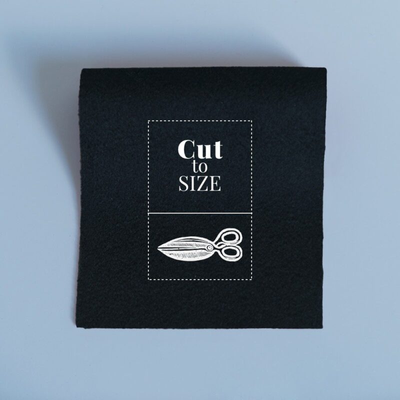 cloth cut to size black merino wool baize