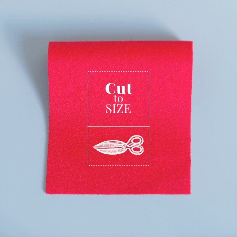 cloth cut to size bright red merino wool baize