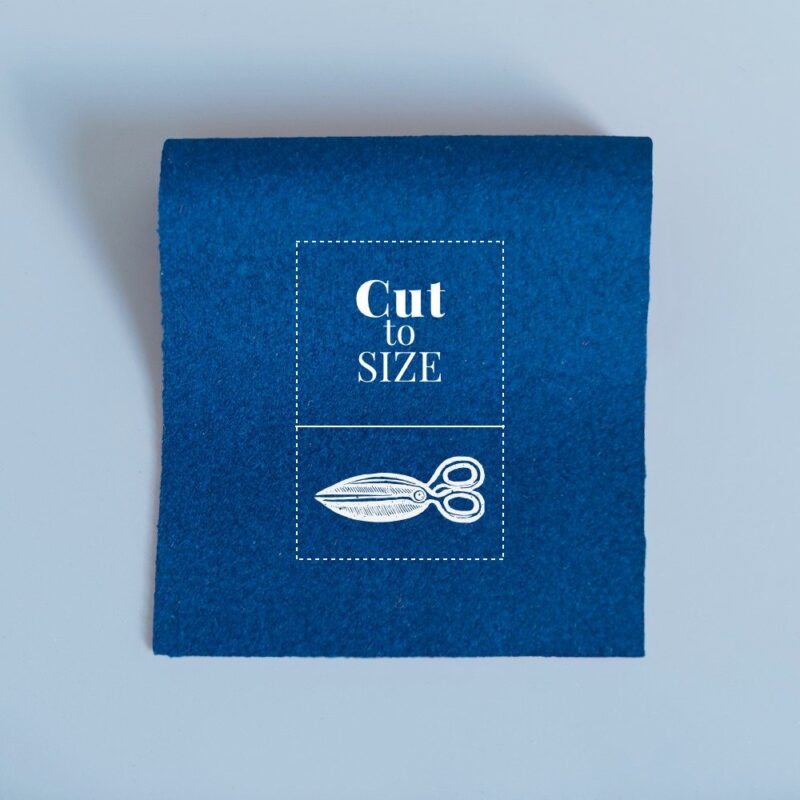 cloth cut to size mid blue merino wool baize