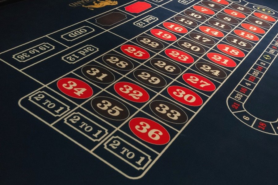 Printing on baize a Roulette Table layout