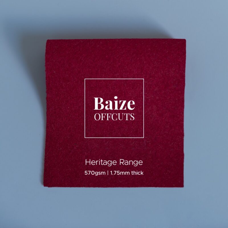 Burgundy Heritage Baize Remants and Offcuts