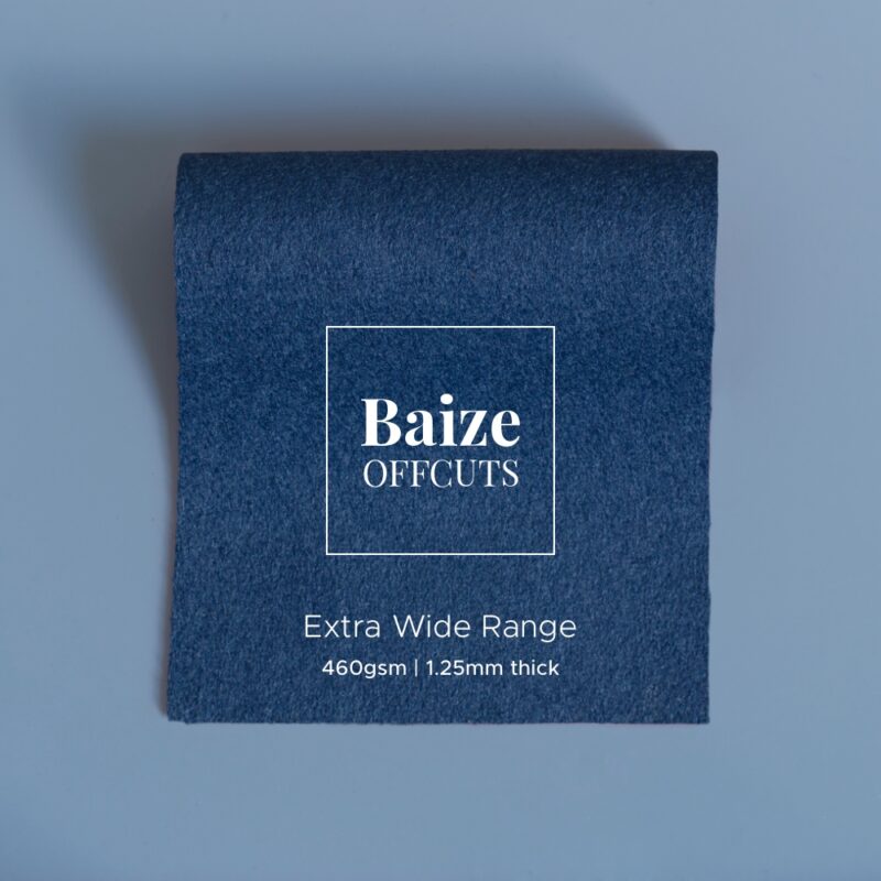 baize offcuts remnants blue grey