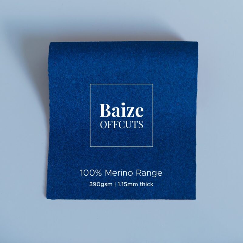 baize offcuts remnants 100 percent merino peacock blue