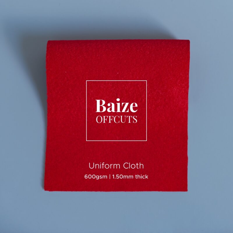 baize offcuts remnants uniform red featured