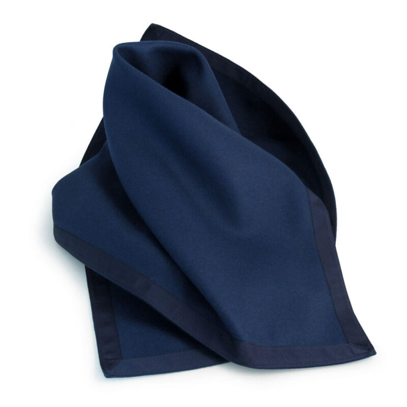 Navy Blue Baize Bridge Cloth with Blue Petersham Edging