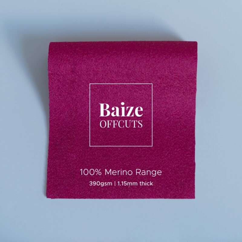 baize offcuts remnants 100 percent merino raspberry