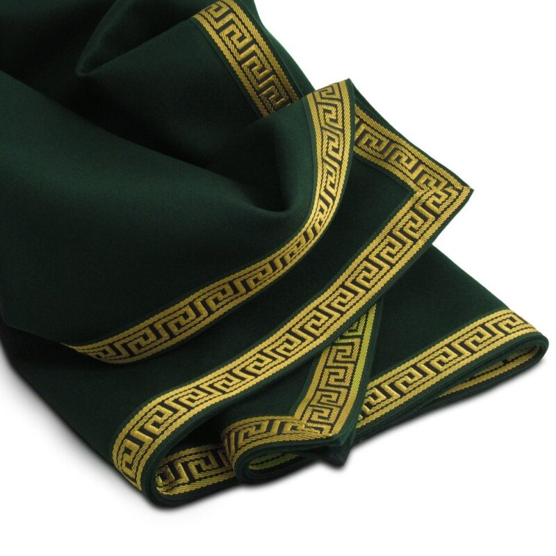 Greek Key Collection Extra large cedar green playing card tablecloth