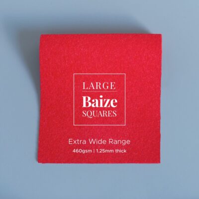 Bright Red Precut Baize Squares – Card Table Size