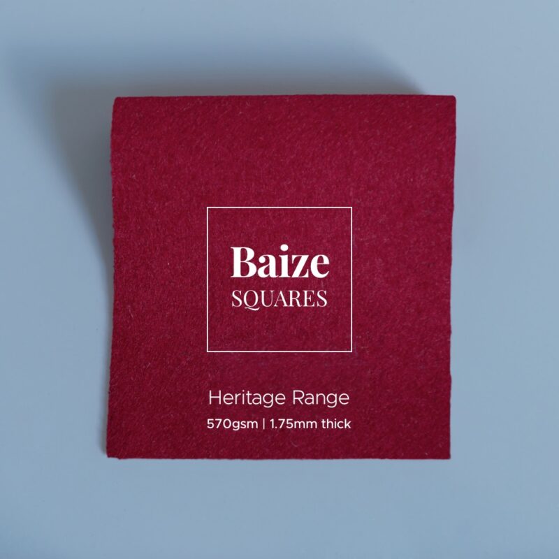 heritage baize precut square burgundy