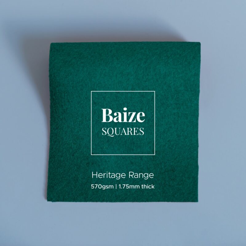 heritage baize precut square holly green