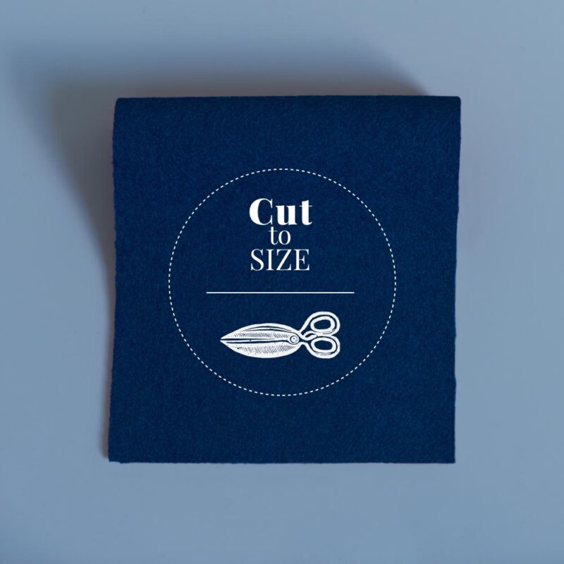 royal blue circle of baize cut to size