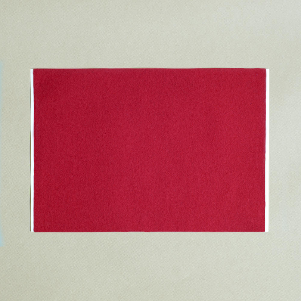 self adhesive bright red baize A4 sticky backed sheet
