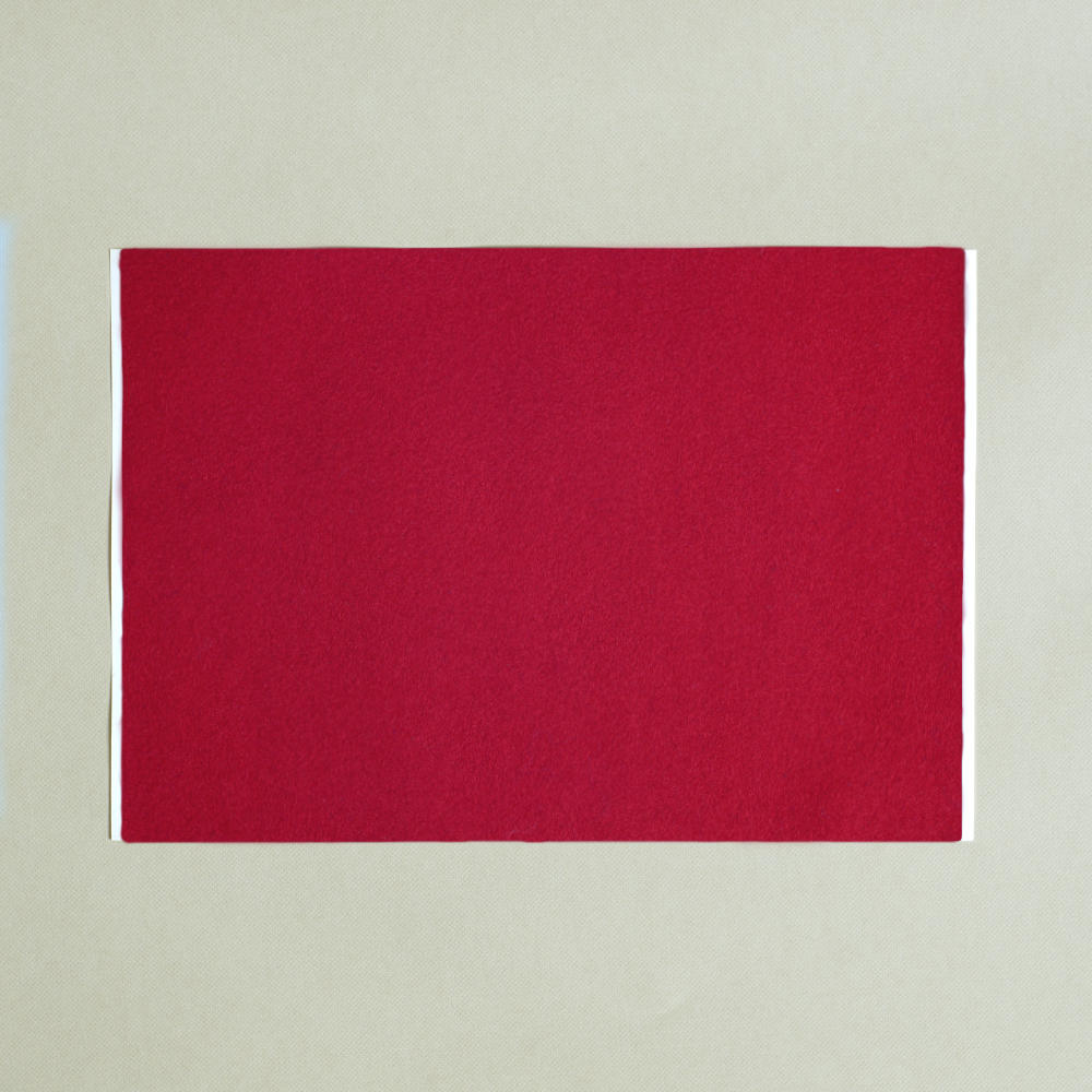 self adhesive scarlet uniform baize A4 sticky backed sheet