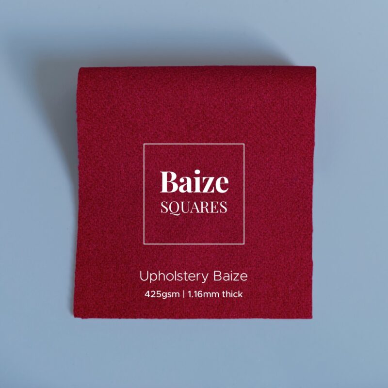 upholstery baize precut square gothic red