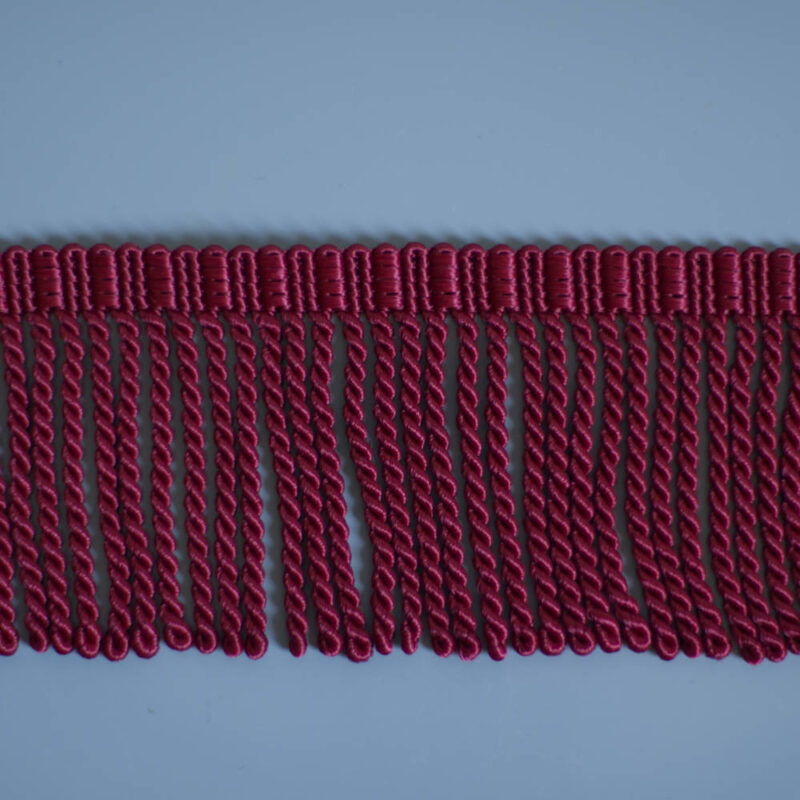 burgundy red heavy weight bullion fringing braid