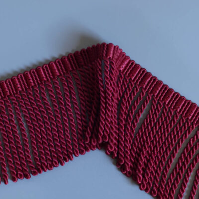 Heavy Weight Bullion Fringing – Burgundy Red