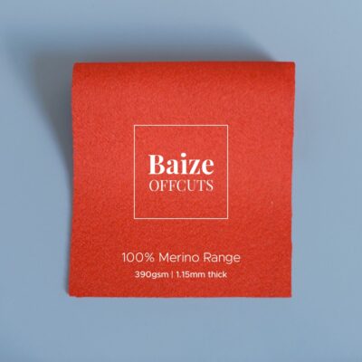 100% Percent Merino Baize Offcuts – Bright Scarlet