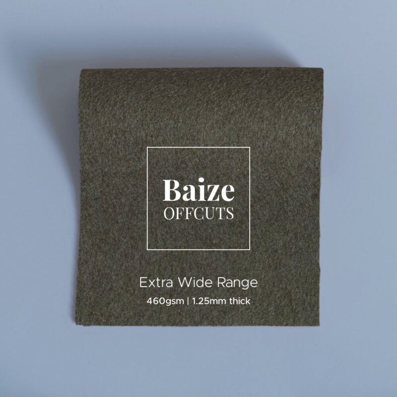 baize offcuts remnants extra wide dark olive green