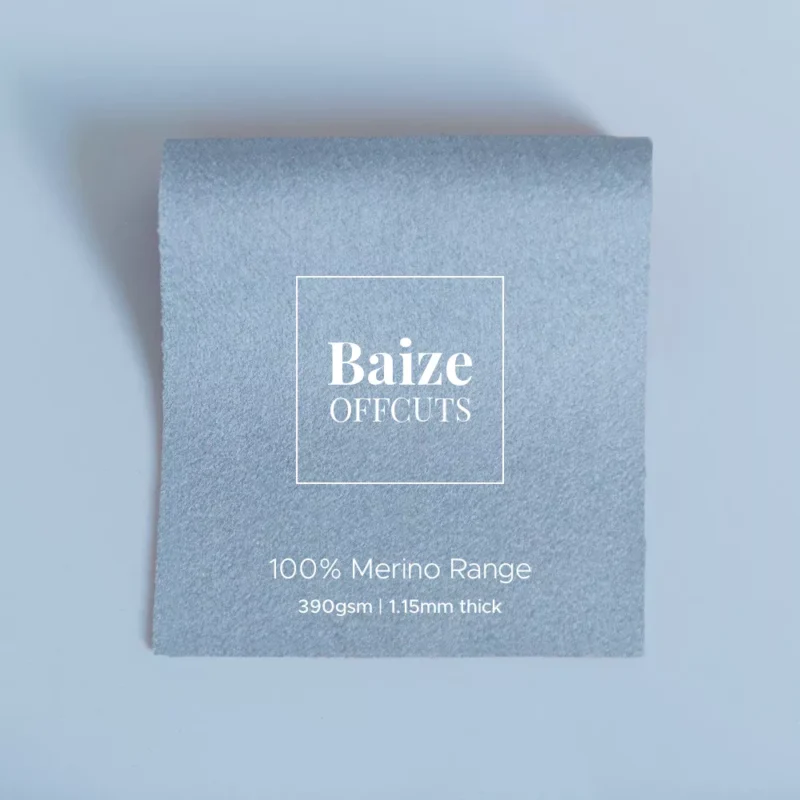 baize offcuts remnants 100 percent merino dove grey